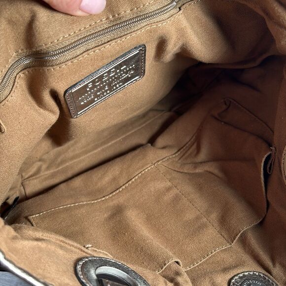 Fossil gold material bag tote purse - Picture 6 of 7